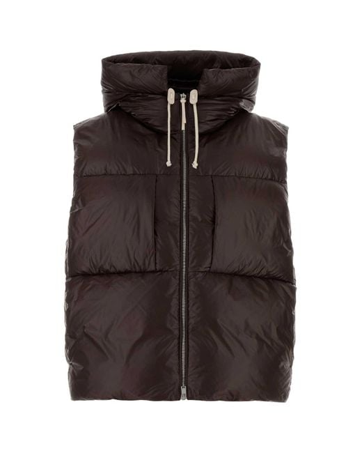 Jil Sander Black Chocolate Nylon Down Jacket
