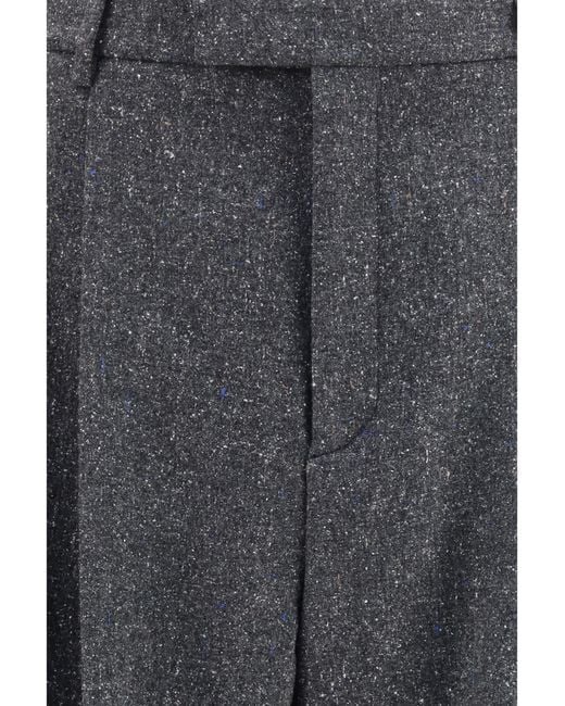Valentino Gray Tailored Wool And Silk-Blend Pants for men