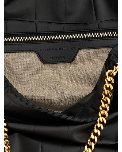 Stella McCartney Black 'Falabella' Large Shopping Bag