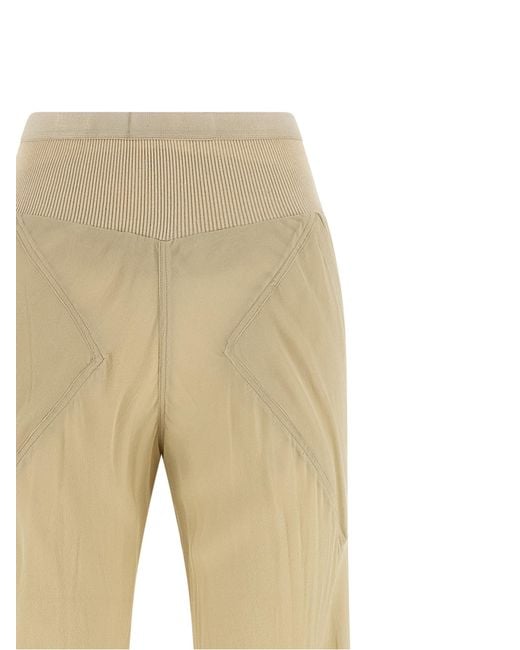 Rick Owens Natural Silk Flared Pants