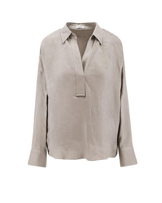 Brunello Cucinelli Gray Blouses