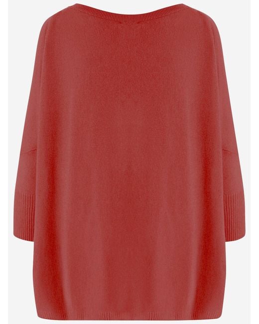 Allude Red Cashmere Sweater