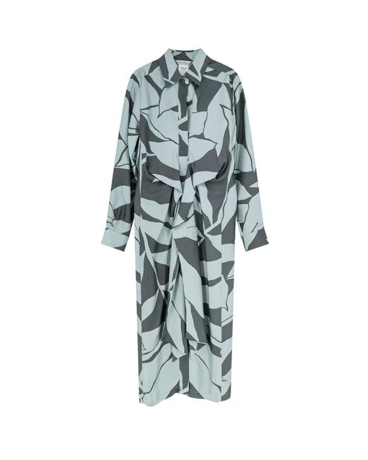 Max Mara Blue Dresses Seta