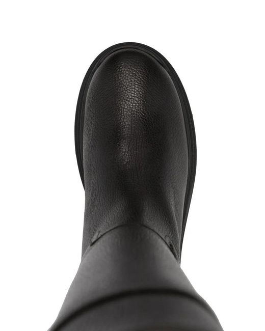Ferragamo Black Vara Chain Knee-High Boots