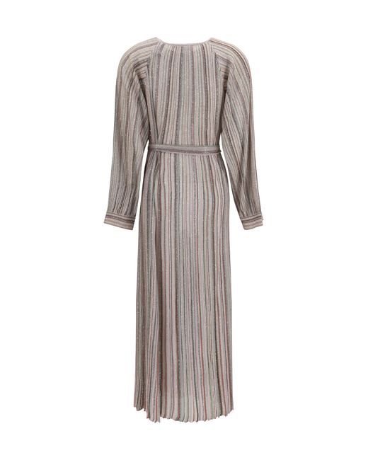 Missoni Brown Sequin Cardigan Dress Viscose