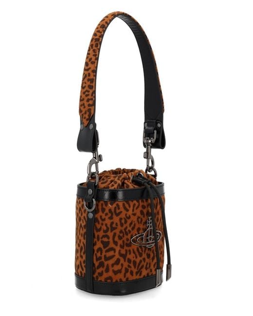 Vivienne Westwood Multicolor Small Kitty Bucket Bag Sheep Leather Handbags