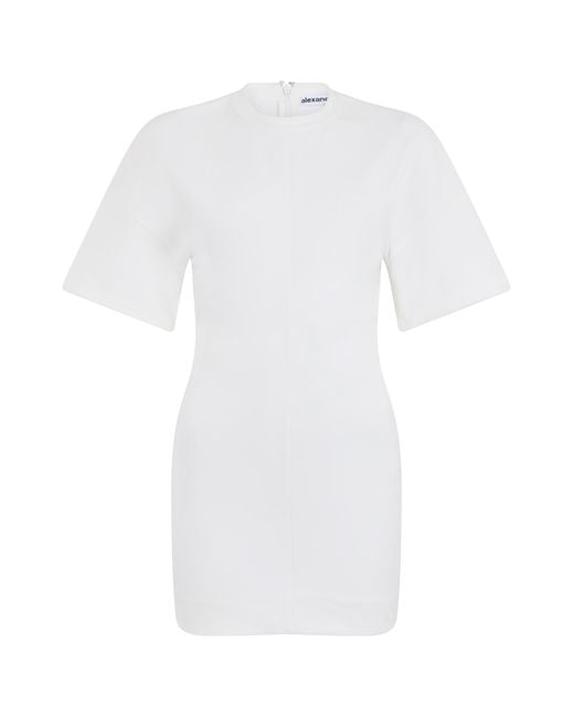 Alexander Wang White Short Dress Cotton Blend