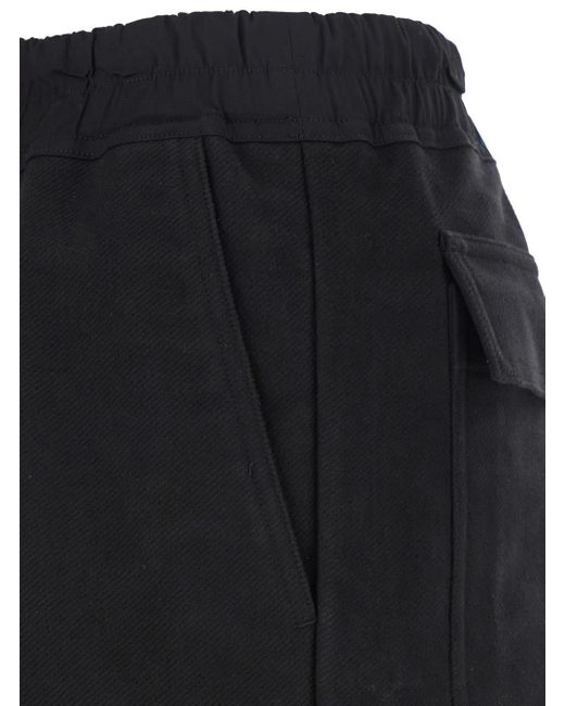Rick Owens Black 'Dietrich' Pants With Elastic Waist And Wide Leg for men
