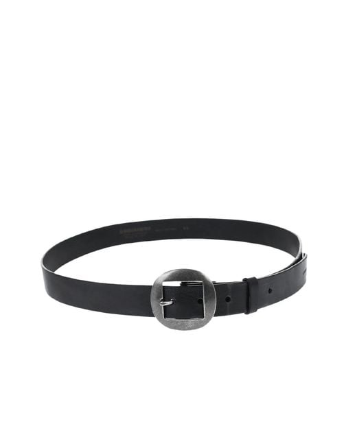 DSquared² White Logo Leather Buckle Belt Accessories for men