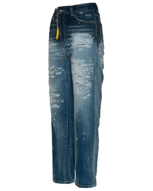 DSquared² Blue Jeans Mon Pull Boston In Denim Azzurri