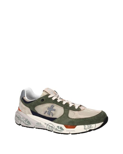 Premiata White Flat Shoes for men