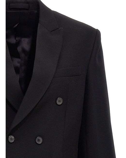 Wardrobe NYC Black Wool Double Breast Blazer Jacket
