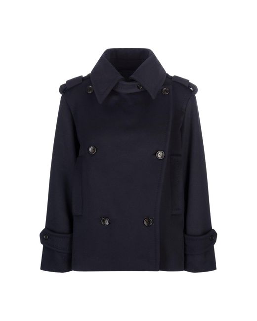 Max Mara Blue Laveno Short Coat