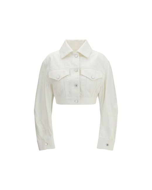 Givenchy White Cotton Denim Jacket Clothing
