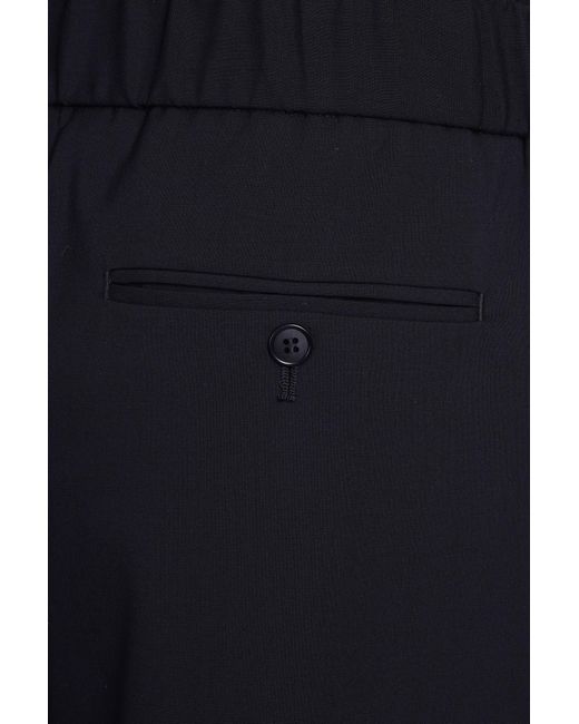Giorgio Armani Black Pants In Blue Wool for men