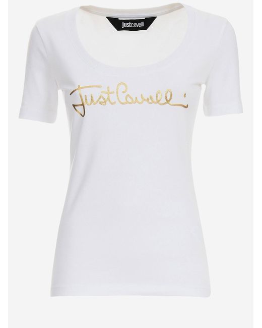 Just Cavalli White T-Shirt Stretch Cotton T-Shirts & Jerseys