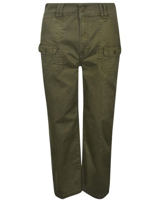 FRAME Green Cargo Buttoned Trousers