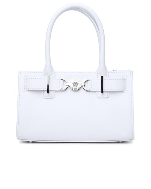 Versace White Medusa 95 Small Top Handle Bag