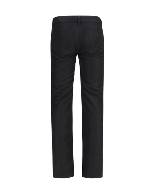 Rick Owens Blue Vega Jeans With Side Zip Merino Wool Ovis Aries for men
