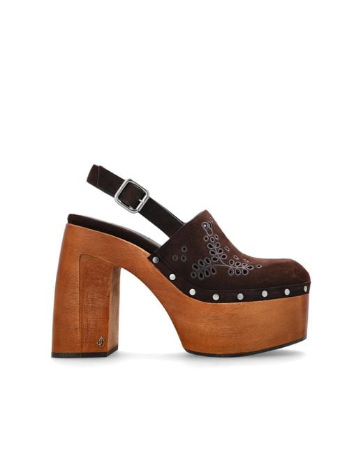 Jimmy Choo Brown Platform Shoes "Alida"