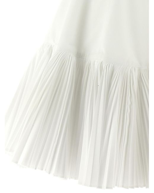 Giovanni bedin White Pleated Dress Poplin