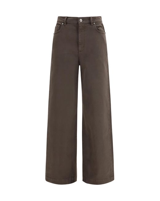 P.A.R.O.S.H. Brown Drill Pants Cotton; Elastane