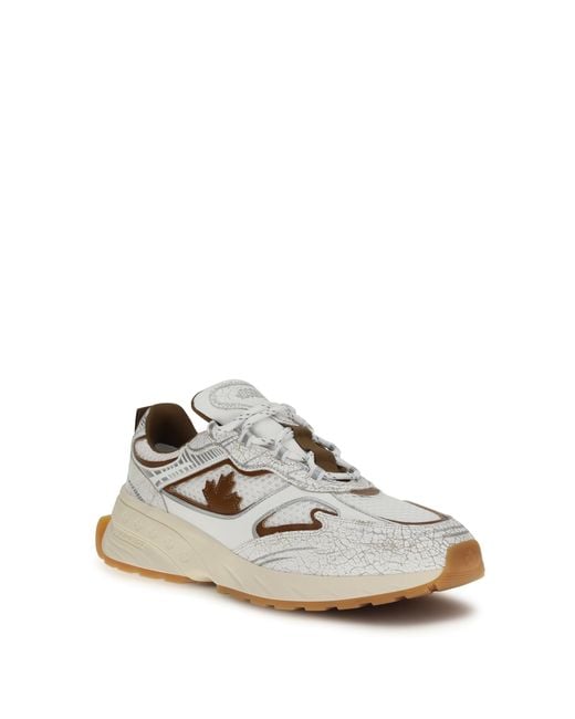 DSquared² White Sneakers Sprinter Leather-Cream- Trainers for men