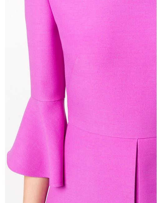 Valentino Pink Flared Sleeves Mini Dress