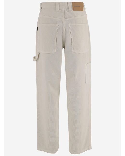Haikure Natural Ribbed Cotton Velvet Trousers