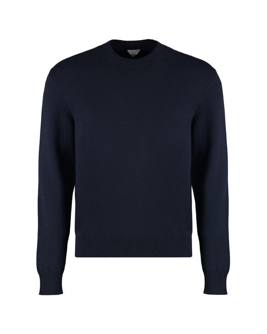 Bottega Veneta Blue Crew-Neck Cashmere Sweater for men