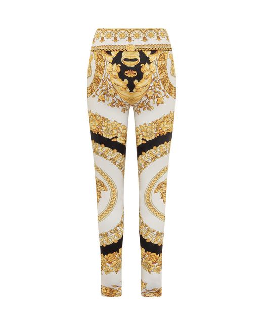 Versace Metallic Baroque leggings