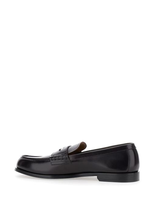 DSquared² Black Bordeaux Loafers With Logo Plaque On The Front for men