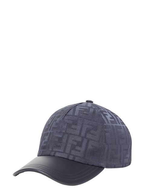Fendi Blue Ff Nylon Hat for men