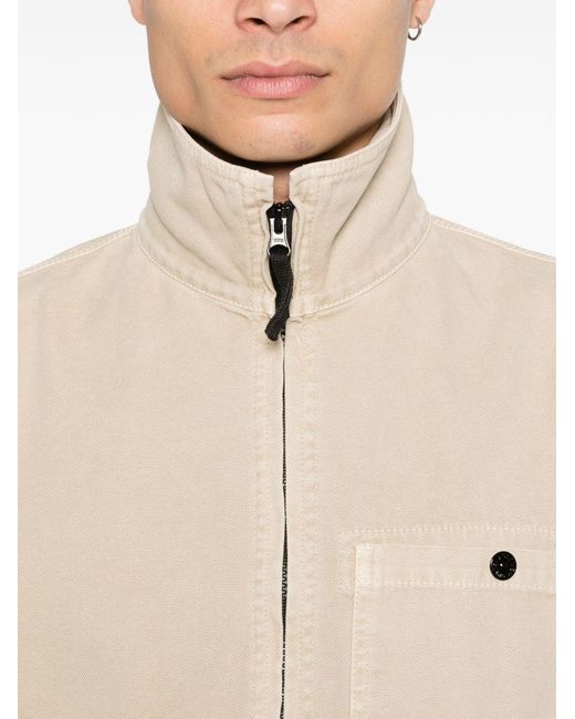 Stone Island Natural Zip Closure Shirt Cotton for men