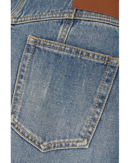 Alexander McQueen Blue Denim Long Skirt