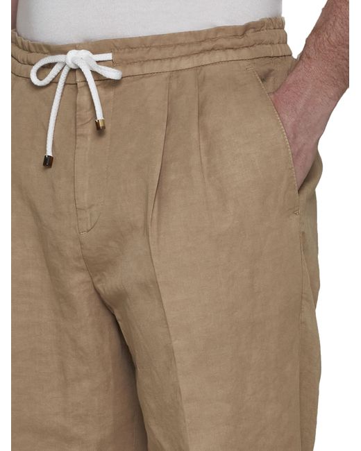 Brunello Cucinelli Natural Trousers for men