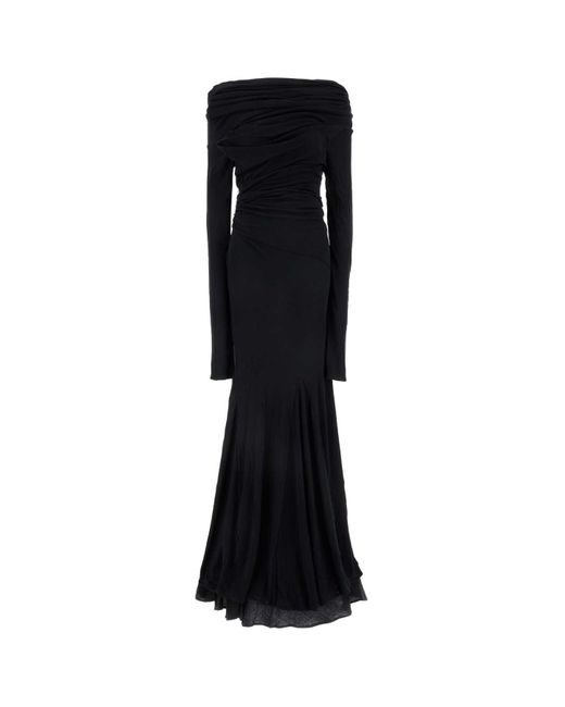 Entire studios Black Jersey Bound Long Dress