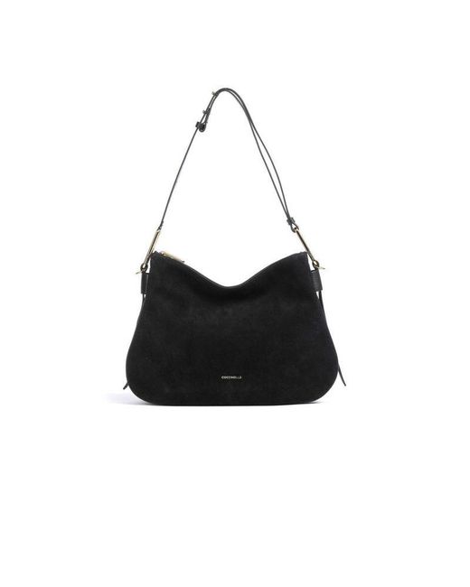 Coccinelle Black Shoulder Bag Cowhide Shoulder-Bags