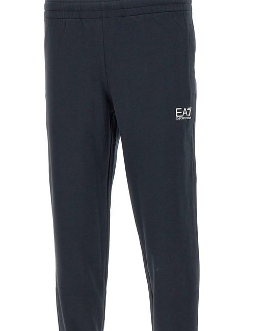 EA7 Blue Cotton jogger for men