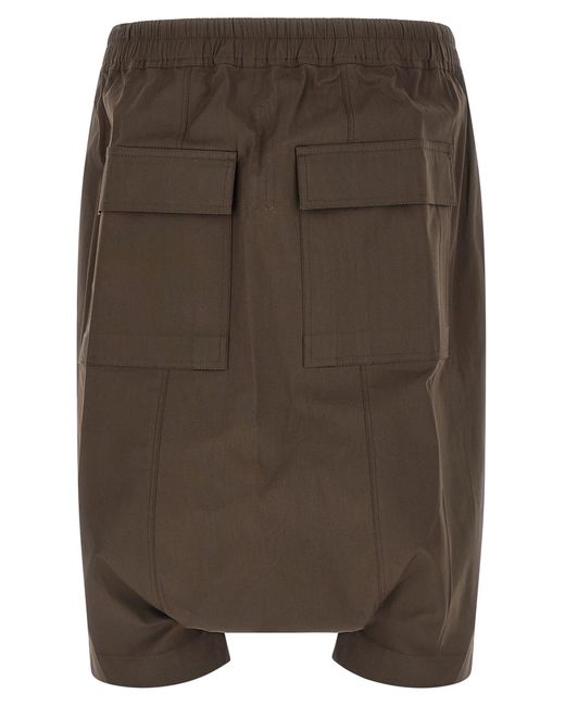 Rick Owens Gray Cotton Bermuda Shorts for men