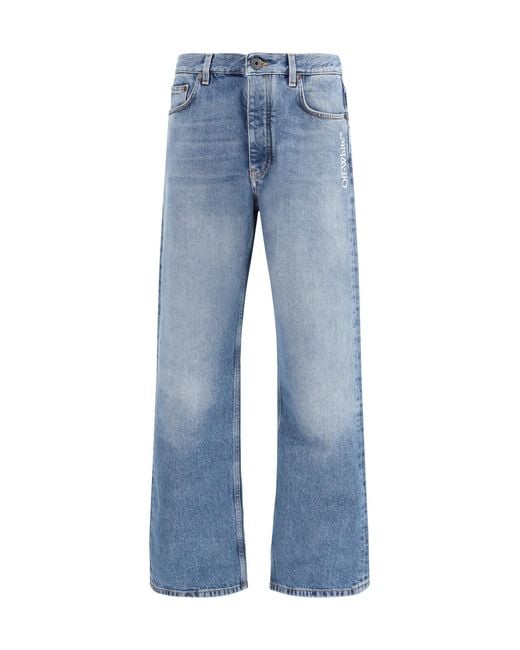 Off-White c/o Virgil Abloh Blue Half Arrow Slim Relaxed Jeans Cotton for men