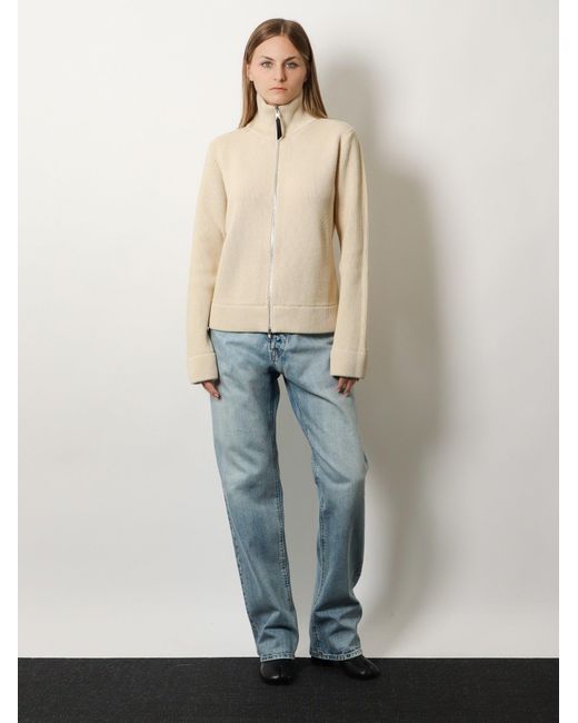 Maison Margiela Natural Wool Blend Cardigan