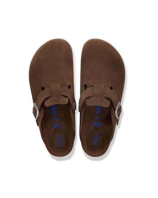 Birkenstock Brown Clogs Boston Suede Leather Slippers