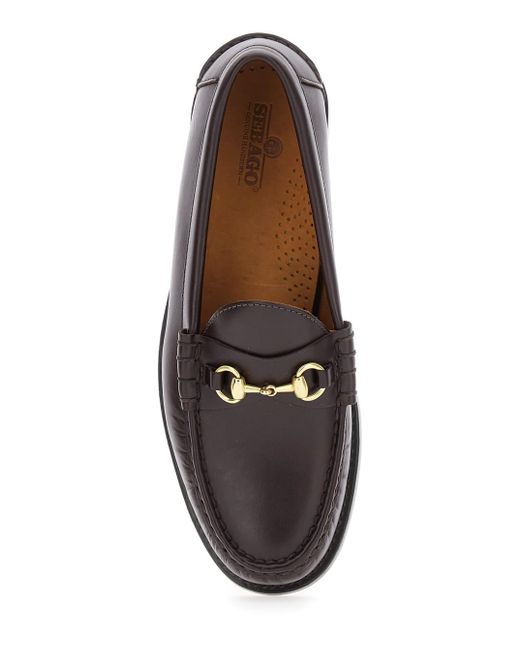 Sebago White Joe Modena Bordeaux Pull-On Loafers With Horsebit Detail for men