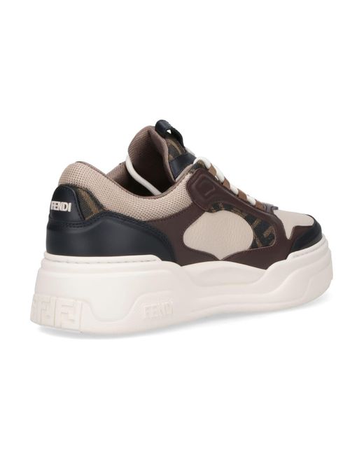 Fendi Brown "Force" Sneakers for men