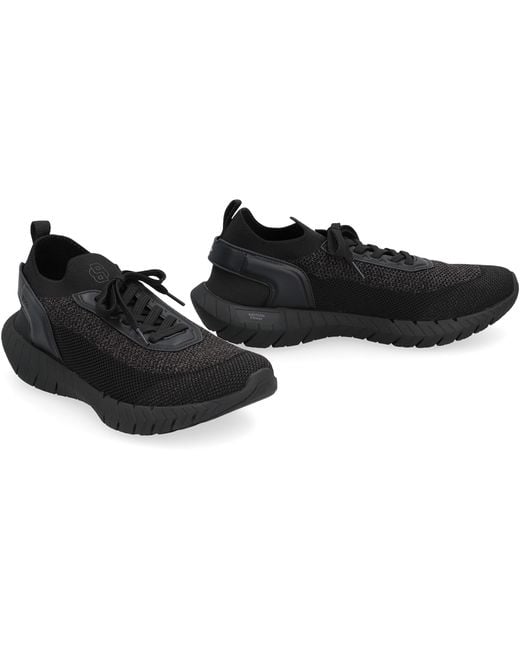 Boss Black Mesh Upper Sock Sneakers Polyester Trainers for men