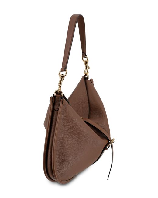 Etro Brown Hammered Calfskin Handbag