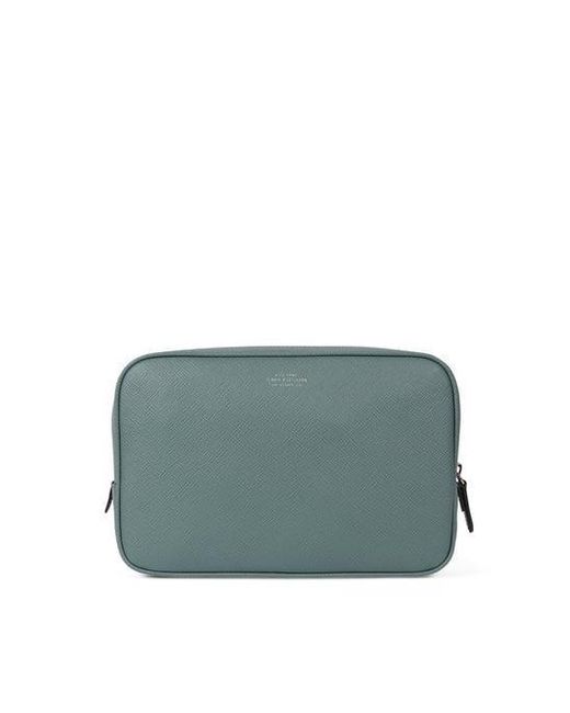 Smythson Green Panama Organiser Tech Pouch