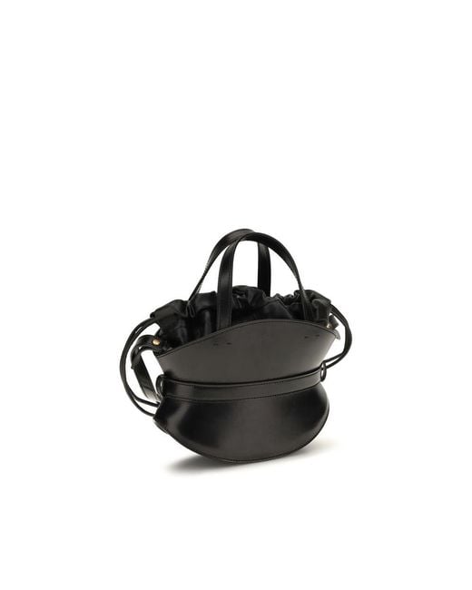 Balmain Black Calf Leather Bos Taurus Shoulder Bag