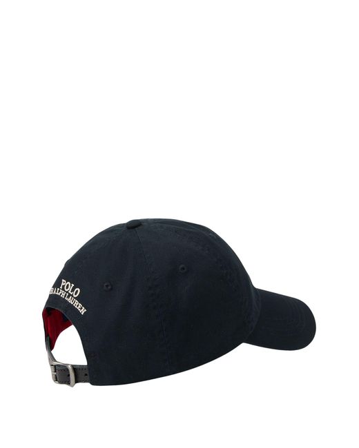 Ralph Lauren Blue Hat With Teddy Bear Print for men